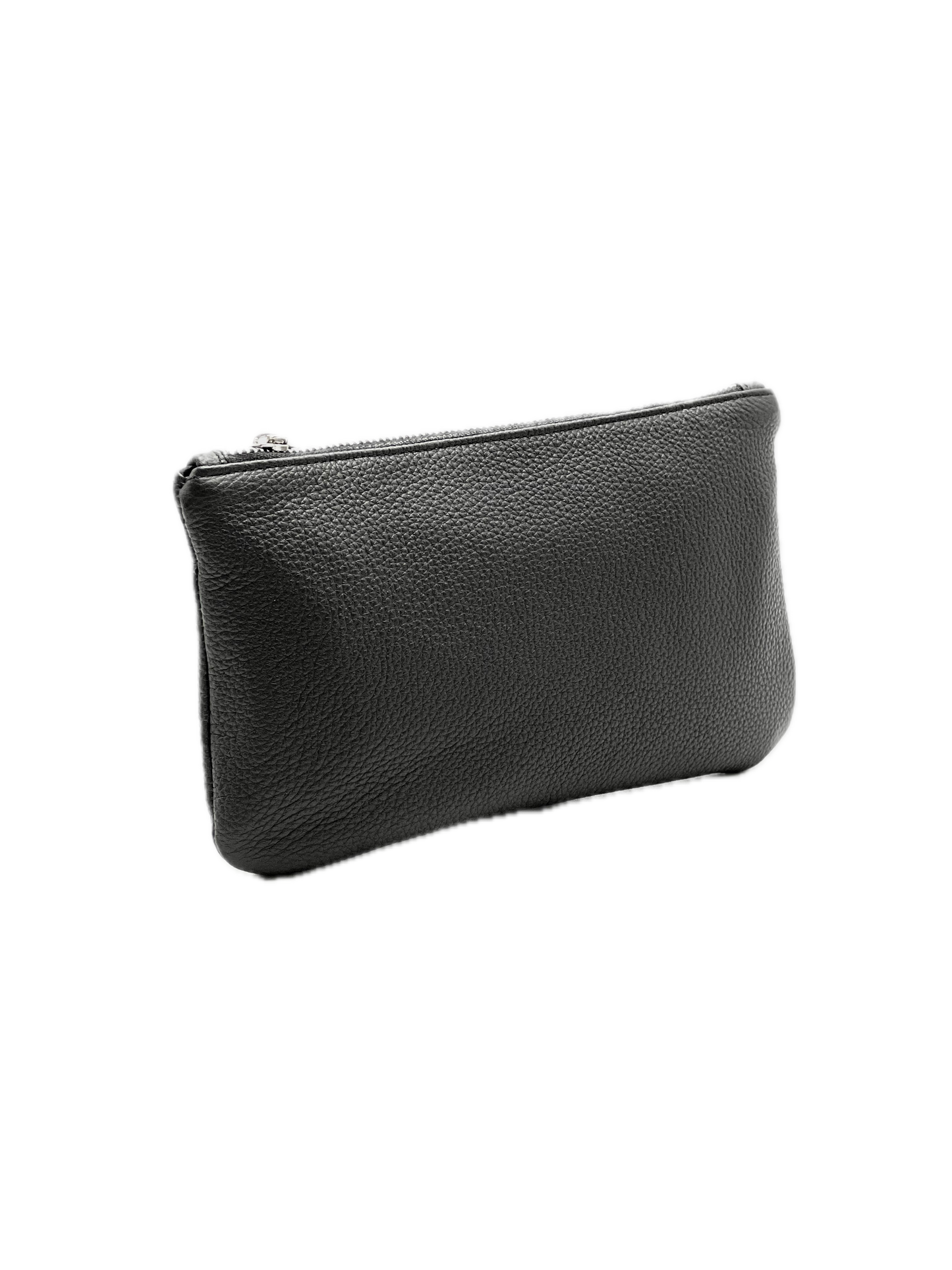 Pochette Uomo in Vitello Martellato Nero