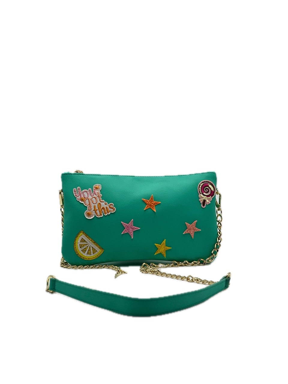 Pochette Pop Art – Turchese Brillante