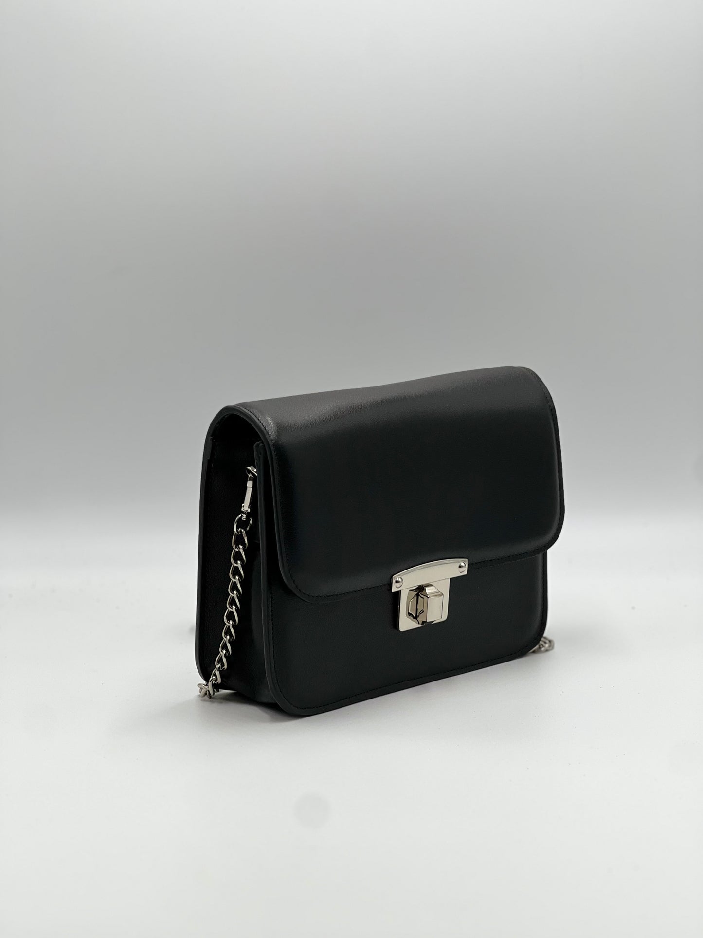 Postina Verticale in Vitello Nero Liscio