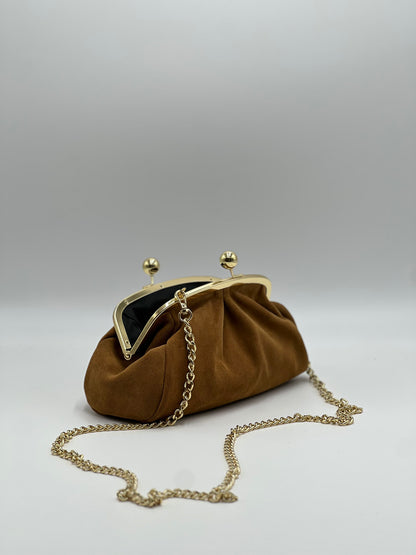 Clutch Vintage  Camoscio Cuoio