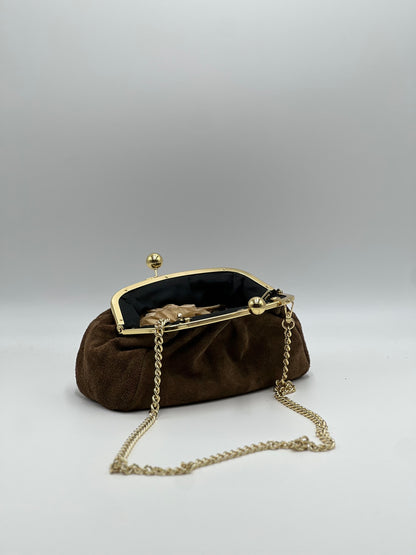 Clutch Vintage Camoscio T. Moro