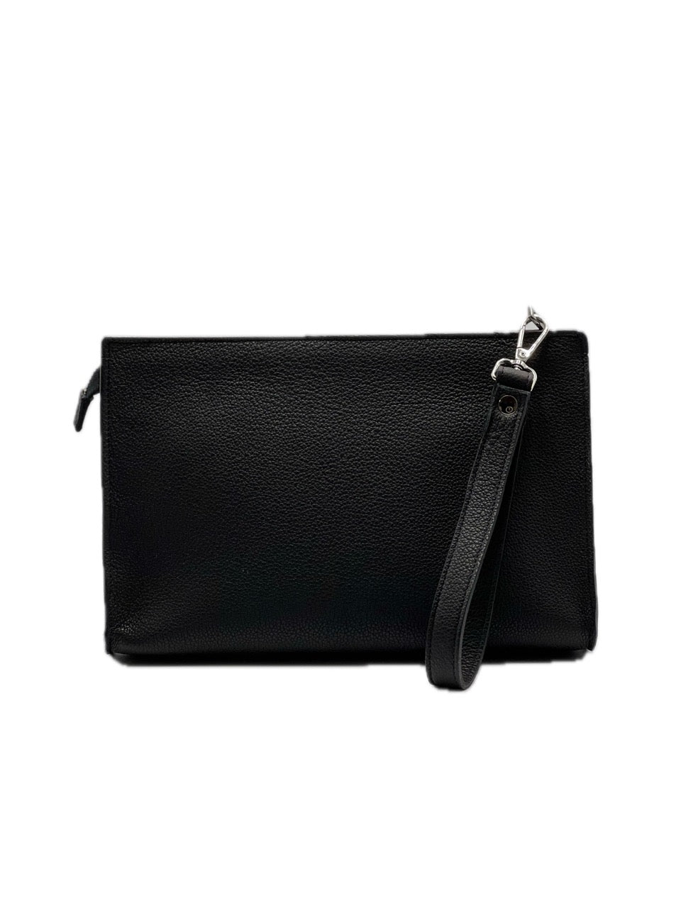 Pochette Unisex in Vitello Nero