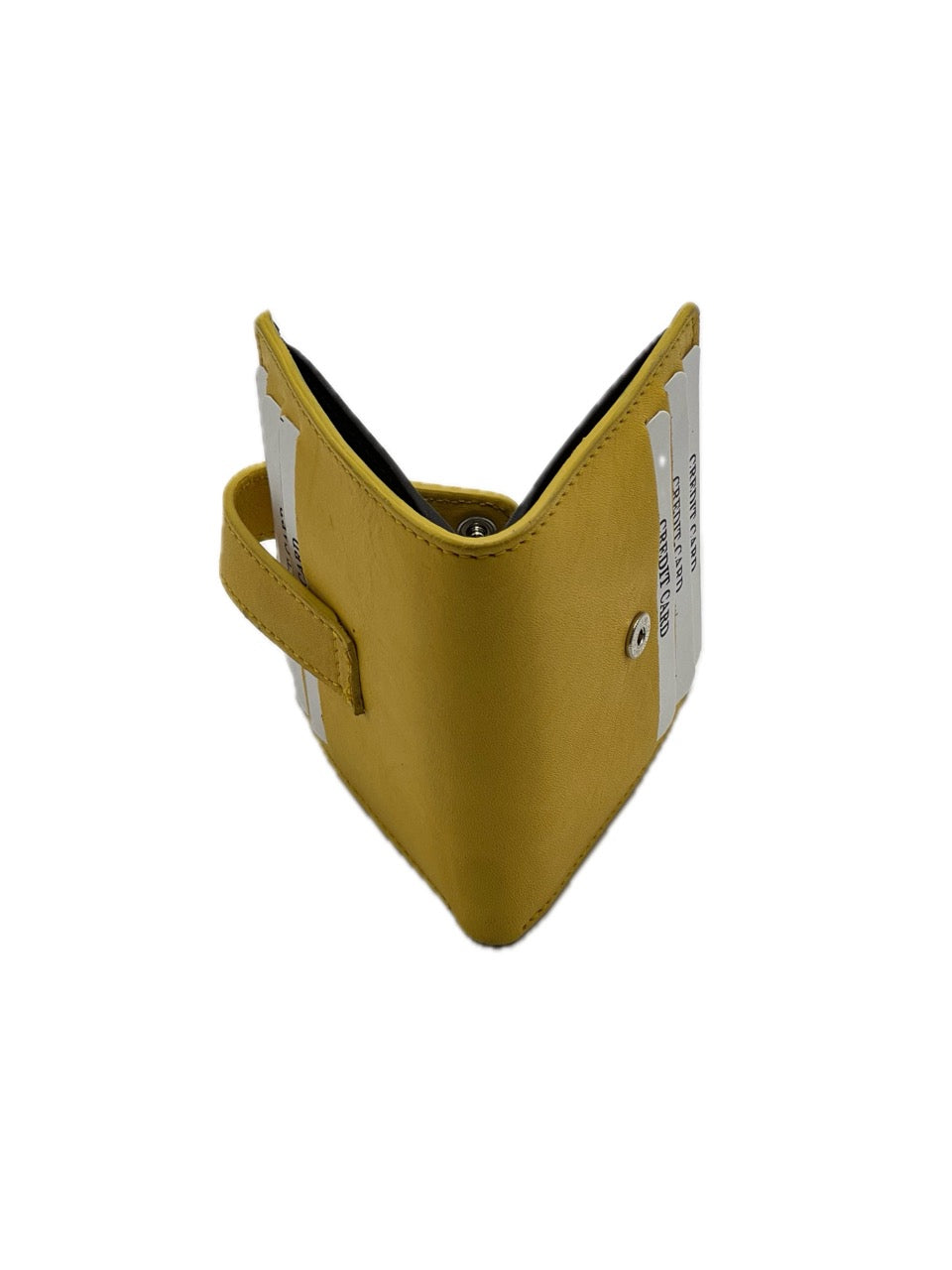 Compact Clip in Vitello Liscio Giallo Titty