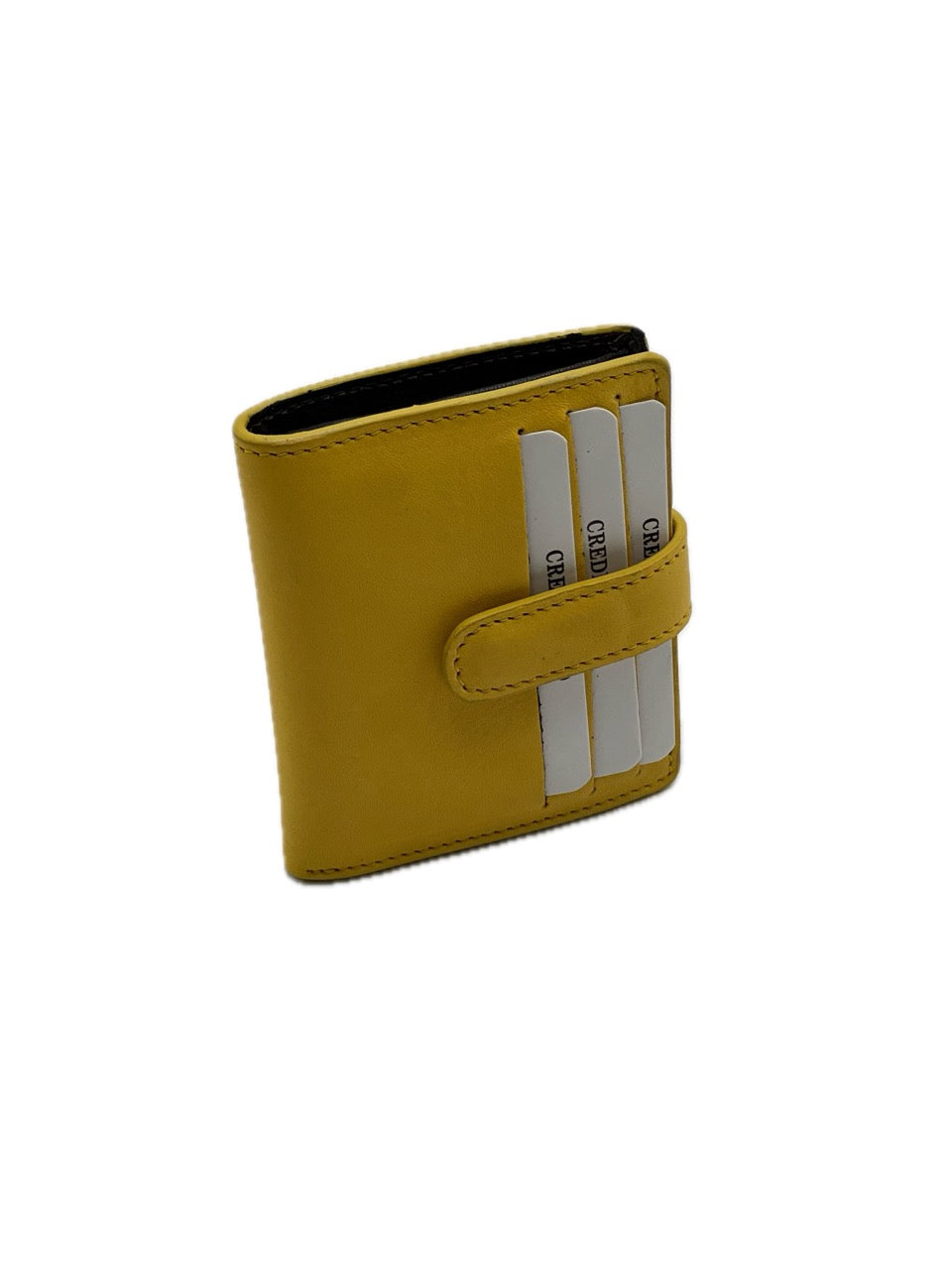 Compact Clip in Vitello Liscio Giallo Titty