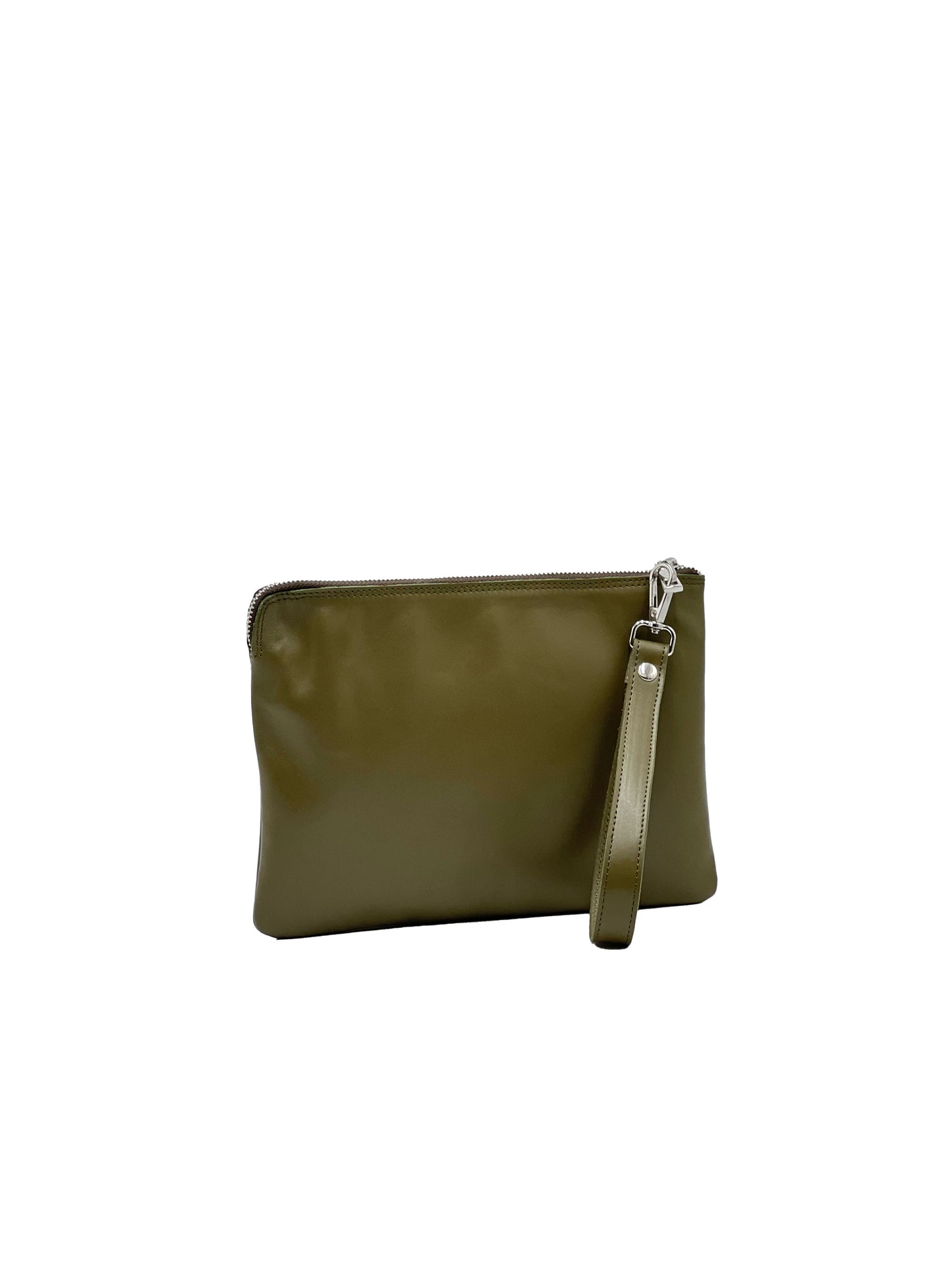 Pochette Uomo in Vitello Liscio Military