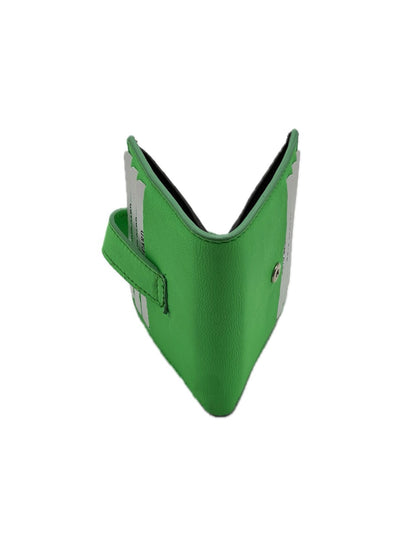 Compact Clip in Vitello Verde Smeraldo